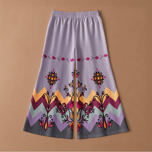 Crimson Drift Petals Ribbon Pant