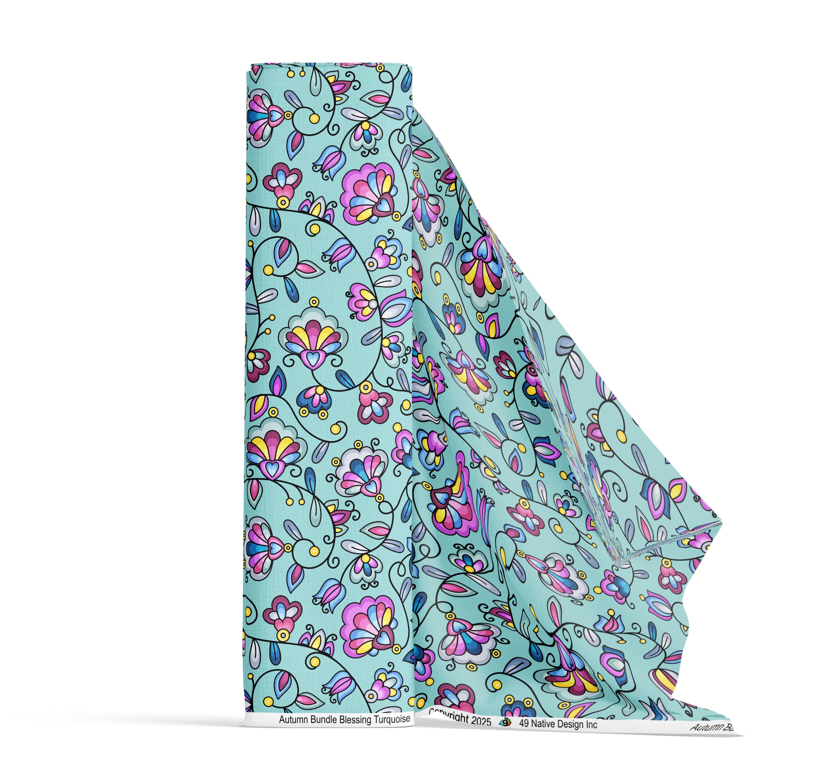 Autumn Bundle Blessing Turquoise Fabric – 49DzineMembers