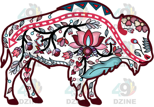 Buffalo Floral Motif 2 Various Sizes