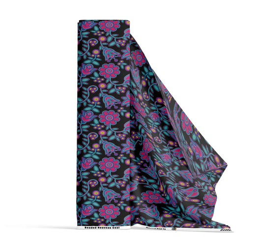 Beaded Nouveau Coal Fabric