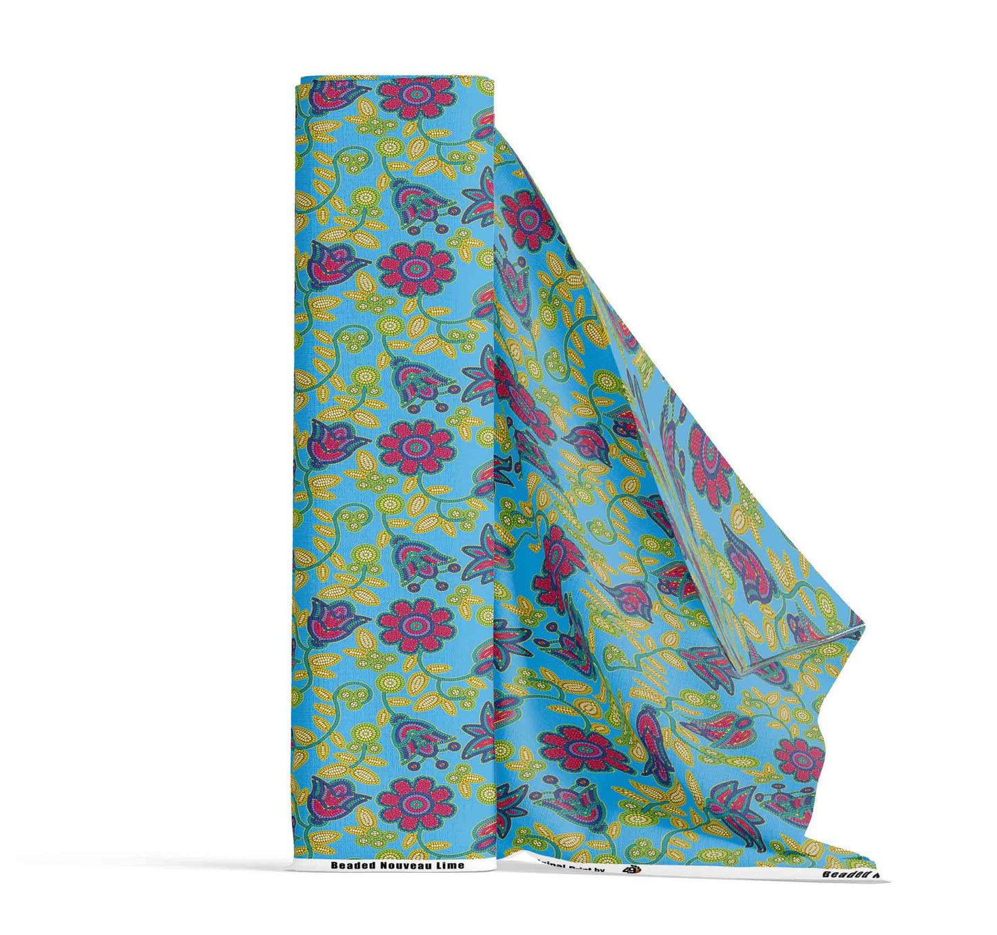 Beaded Nouveau Lime Fabric