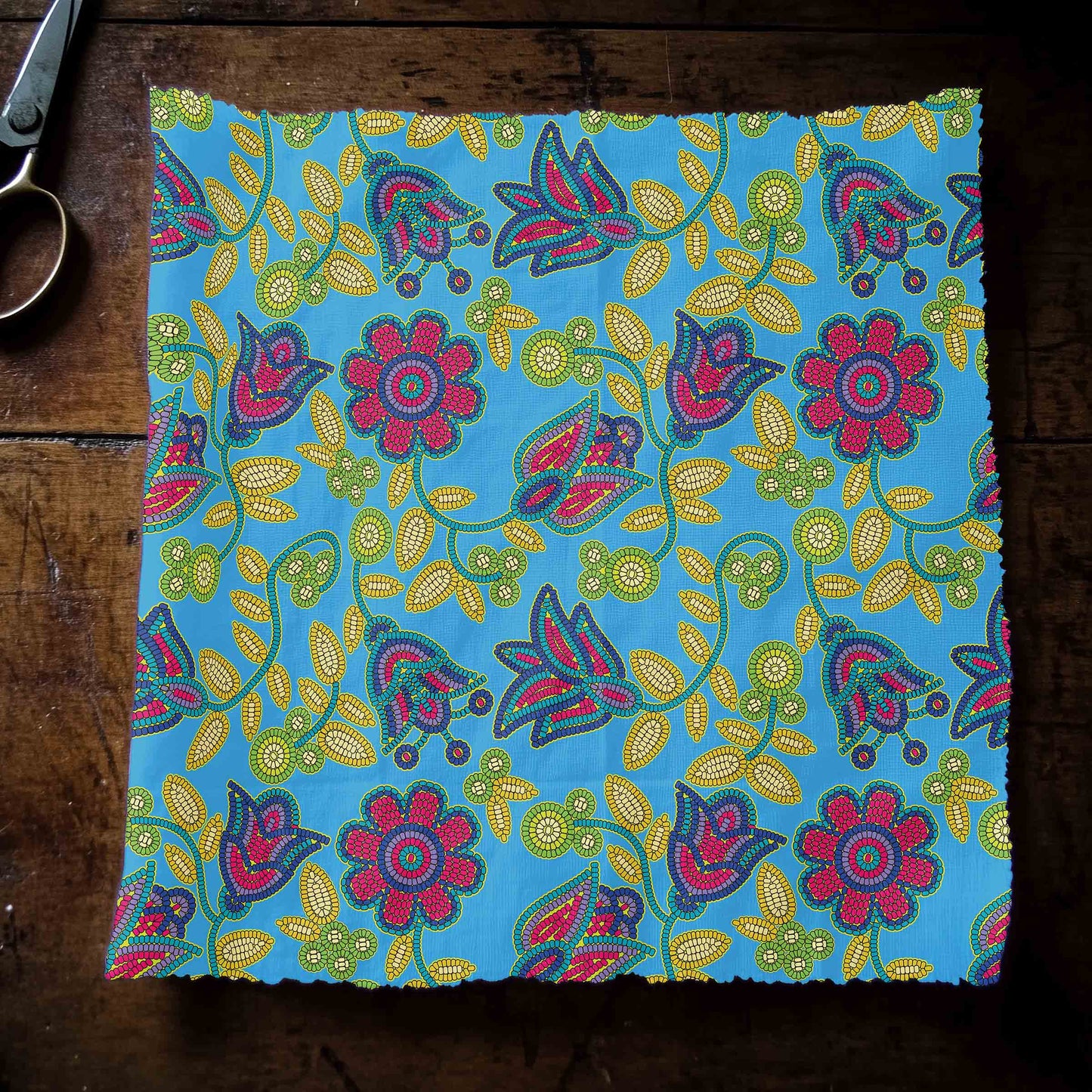 Beaded Nouveau Lime Fabric
