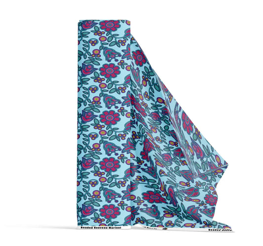 Beaded Nouveau Marine Fabric