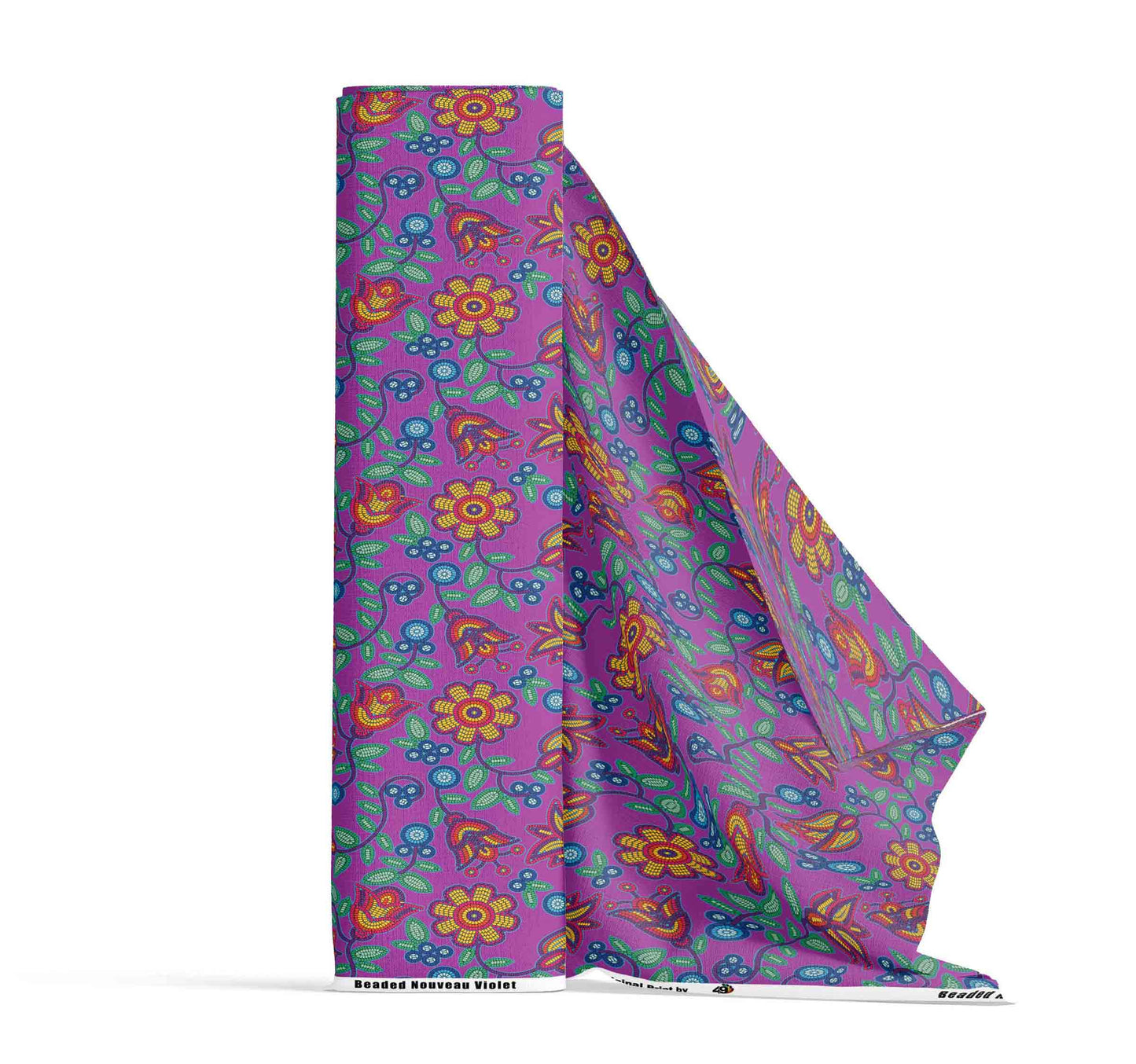 Beaded Nouveau Violet Fabric