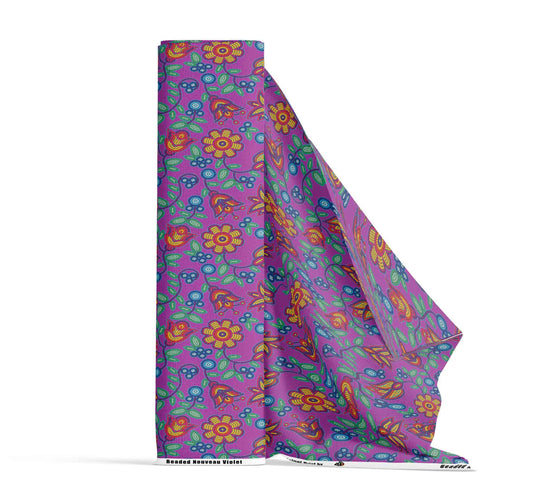 Beaded Nouveau Violet Fabric