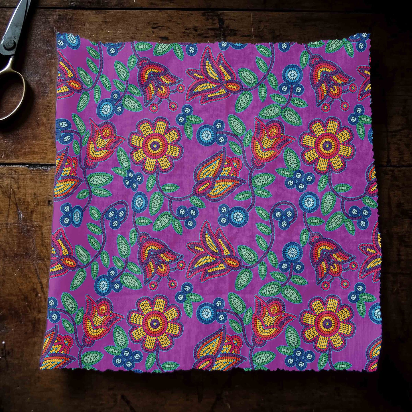 Beaded Nouveau Violet Fabric