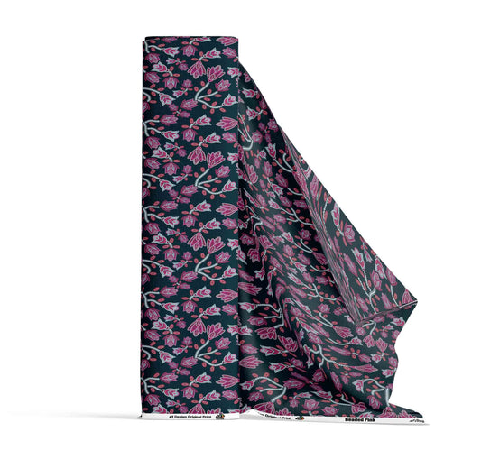 Beaded Pink Fabric