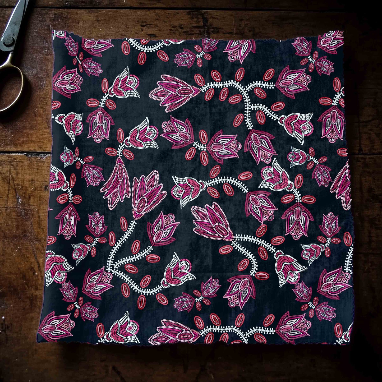 Beaded Pink Fabric
