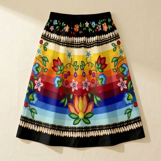 Beaded Offering Midi Skirt