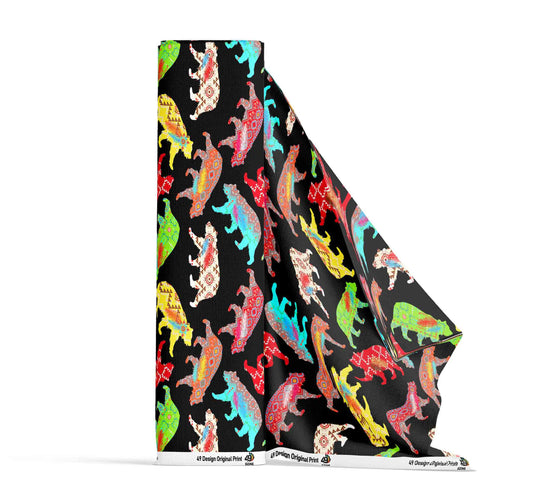 Bear Powwow Fabric