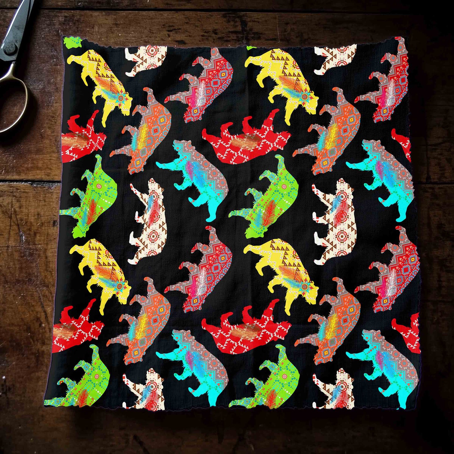 Bear Powwow Fabric