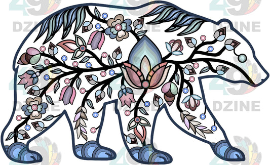 Floral Bear Motif