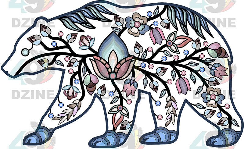 Floral Bear Motif