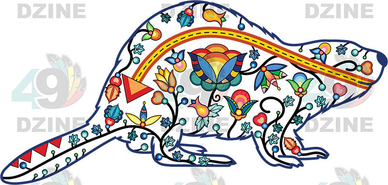 Floral Beaver Motif