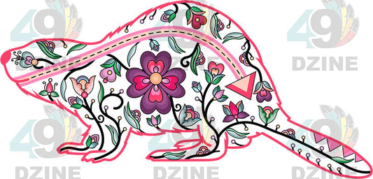 Beaver Floral Animals 02-M Various Sizes