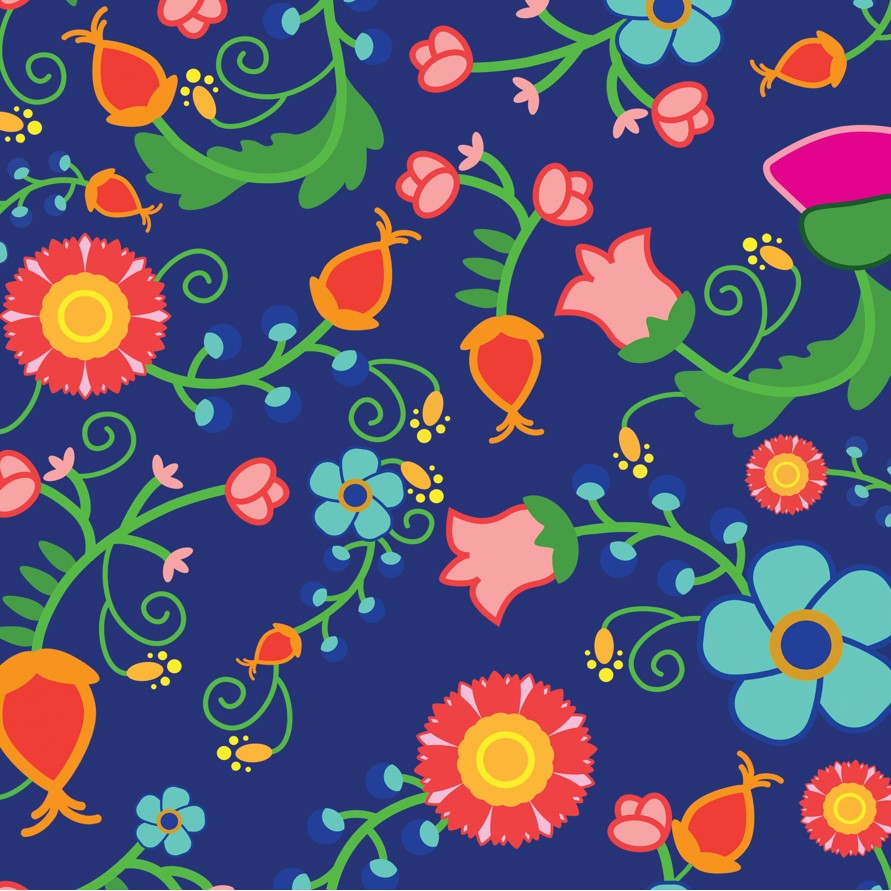 Bee Spring Twilight Fabric