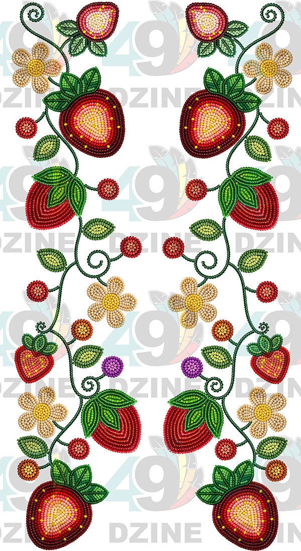 Berry Garden Beadwork Style Arm Piece