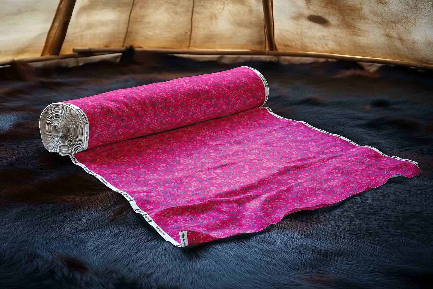 Berry Picking Pink Fabric