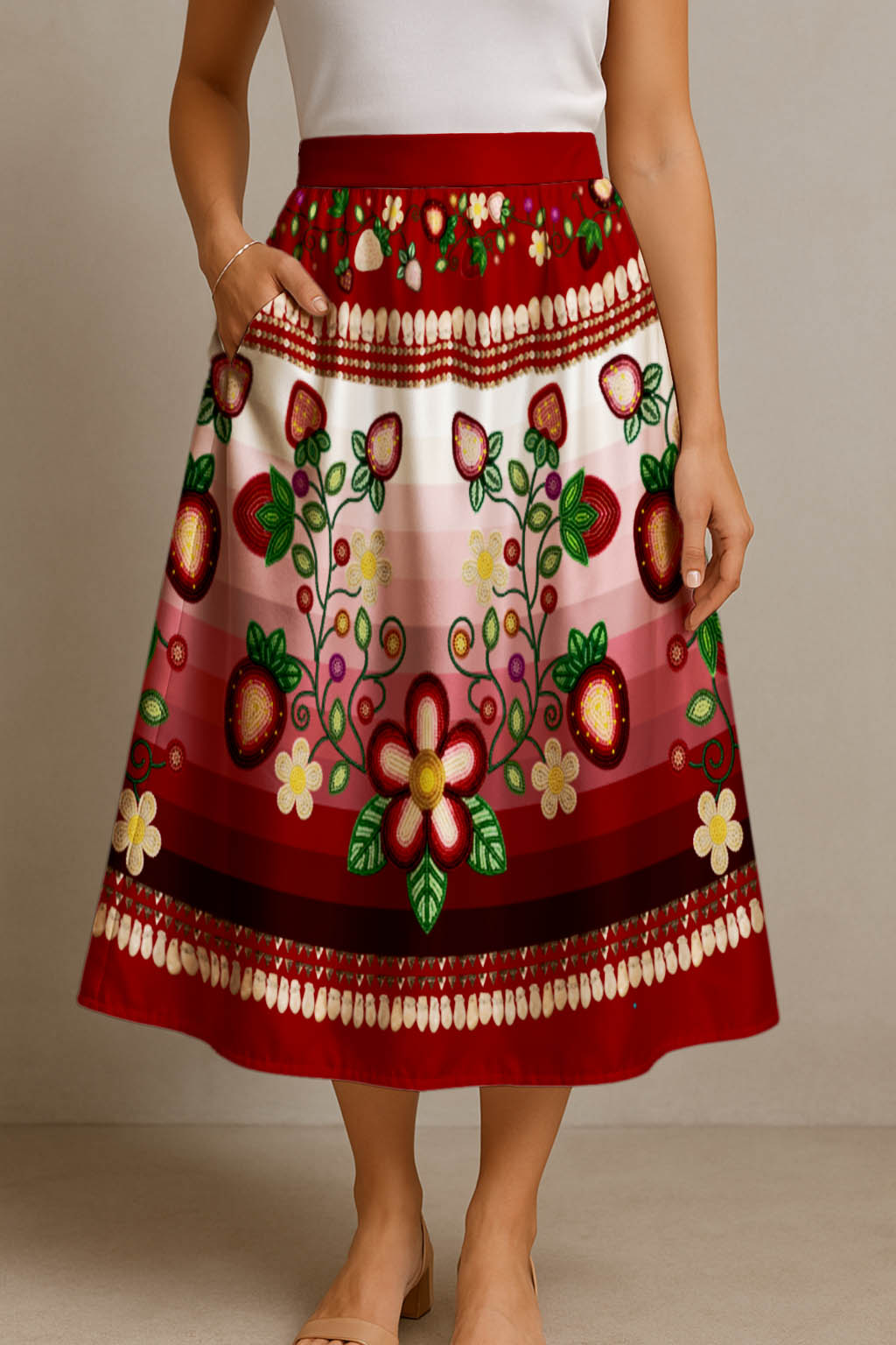 Berry Rites Midi Skirt