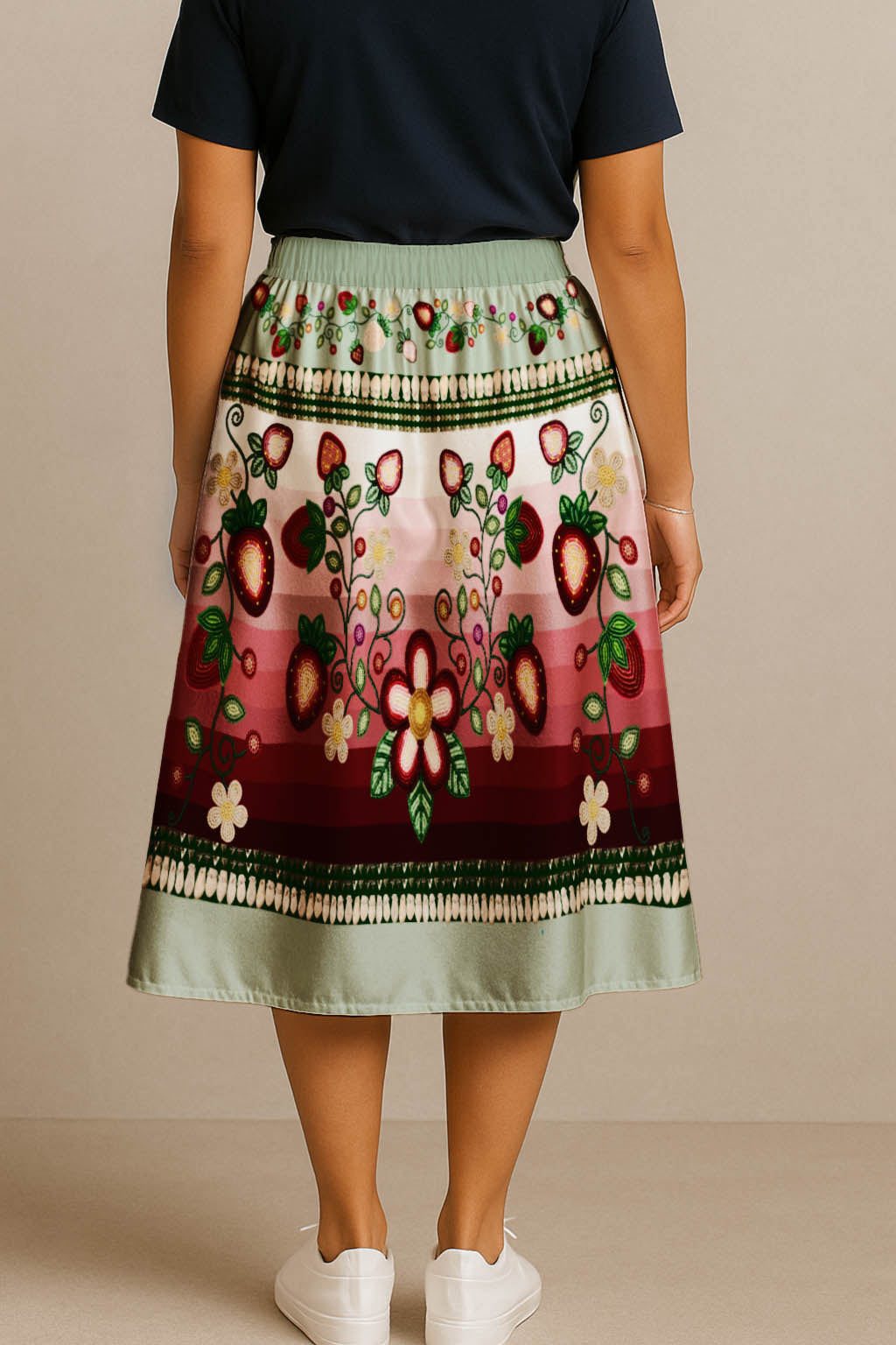 Berry Rites Sage 1 Midi Skirt