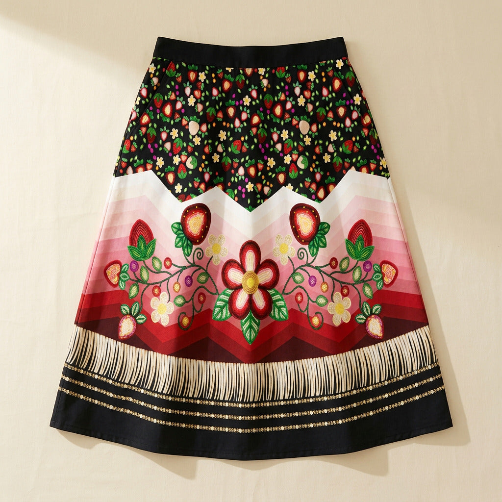 Berry Rites Midi Skirt