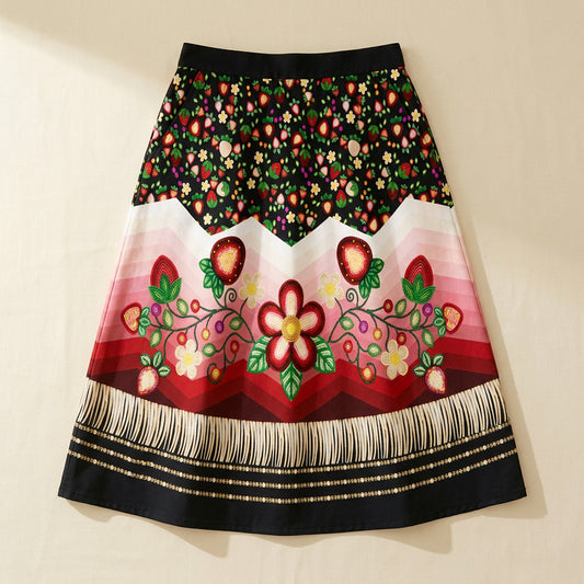 Berry Rites Midi Skirt