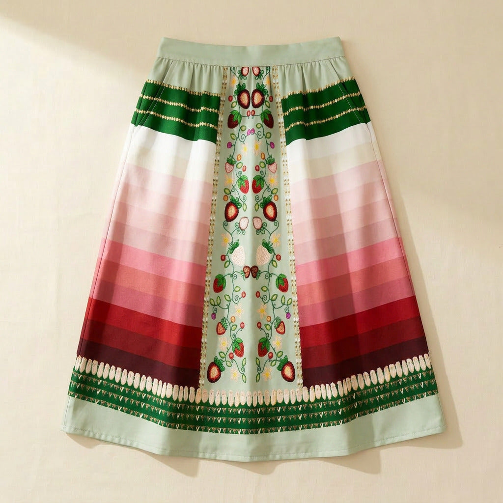 Berry Rites Sage 2 Midi Skirt