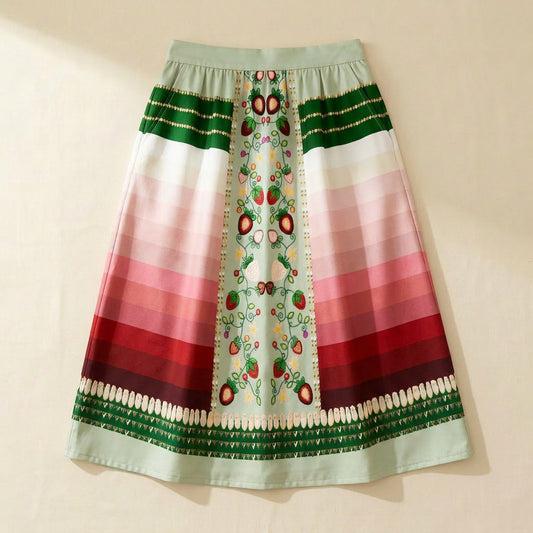 Berry Rites Sage 2 Midi Skirt