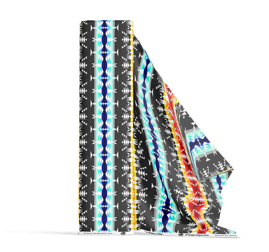 Between the Mountains Gray Fabric