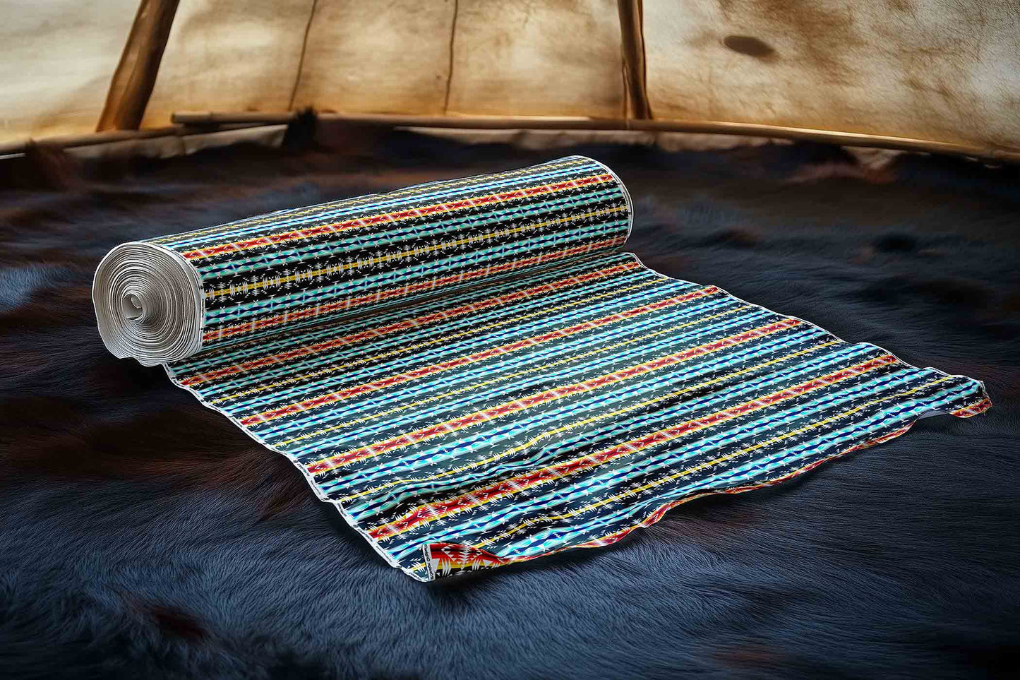 Between the Mountains Gray Fabric