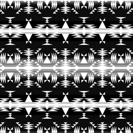 Between the Mountains Black and White Fabric