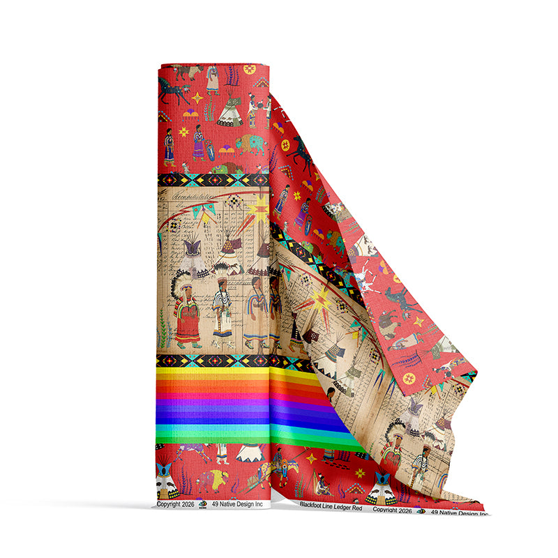 BlackFoot Line Red Fabric