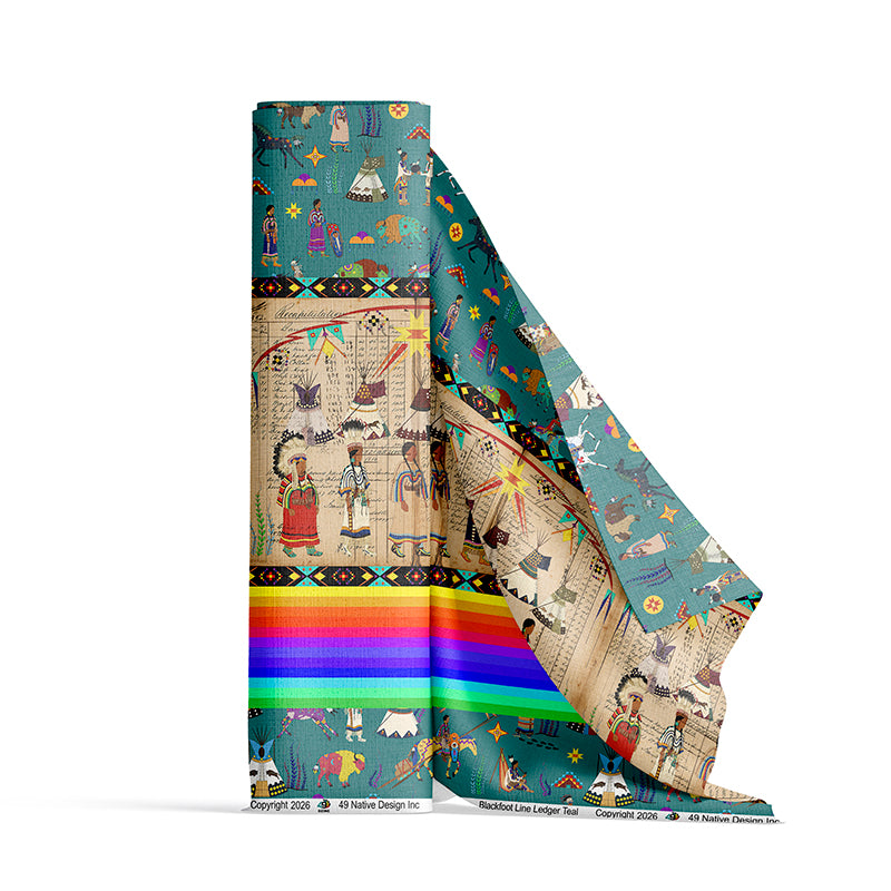 BlackFoot Line Teal Fabric