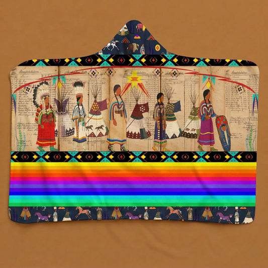 Blackfoot Line Hooded Blanket
