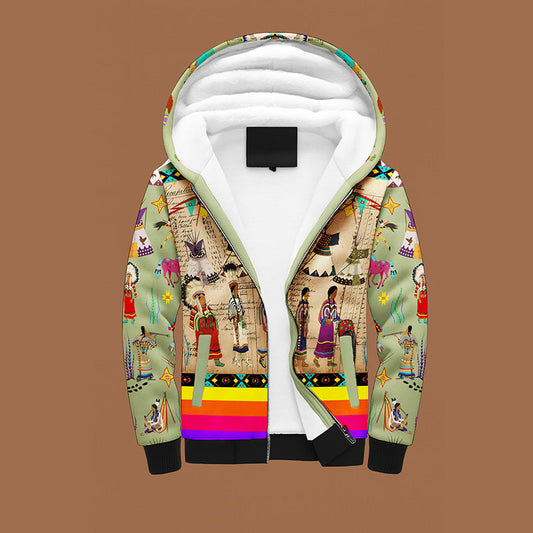 Blackfoot Line Sage Sherpa Hoodie