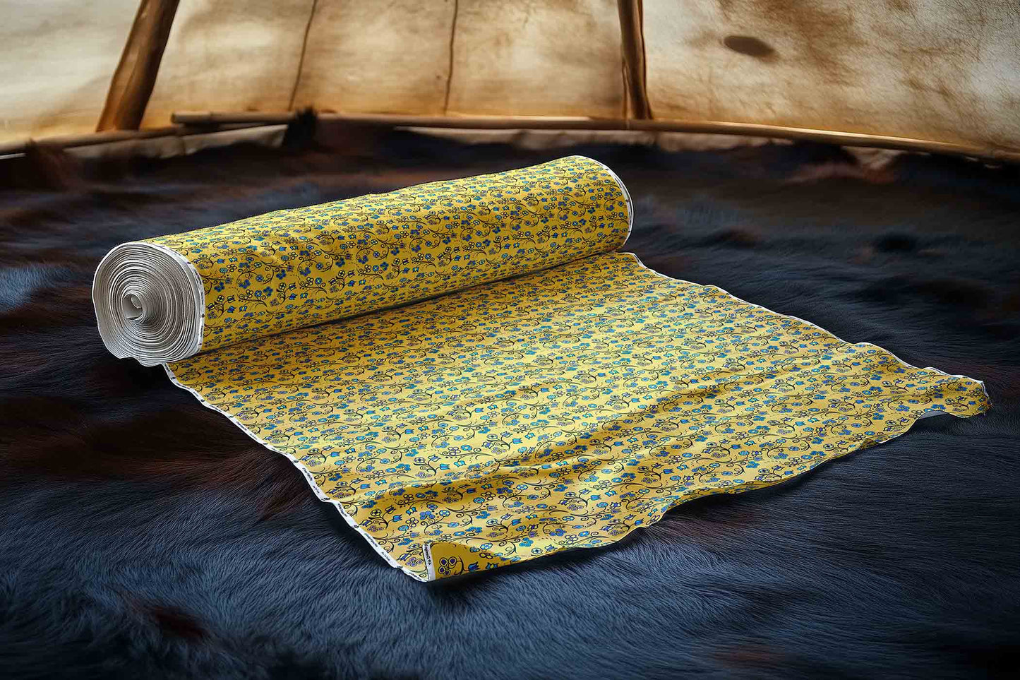 Blue Trio Tuscan Fabric
