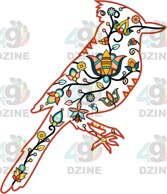 Floral Bluejay Motif