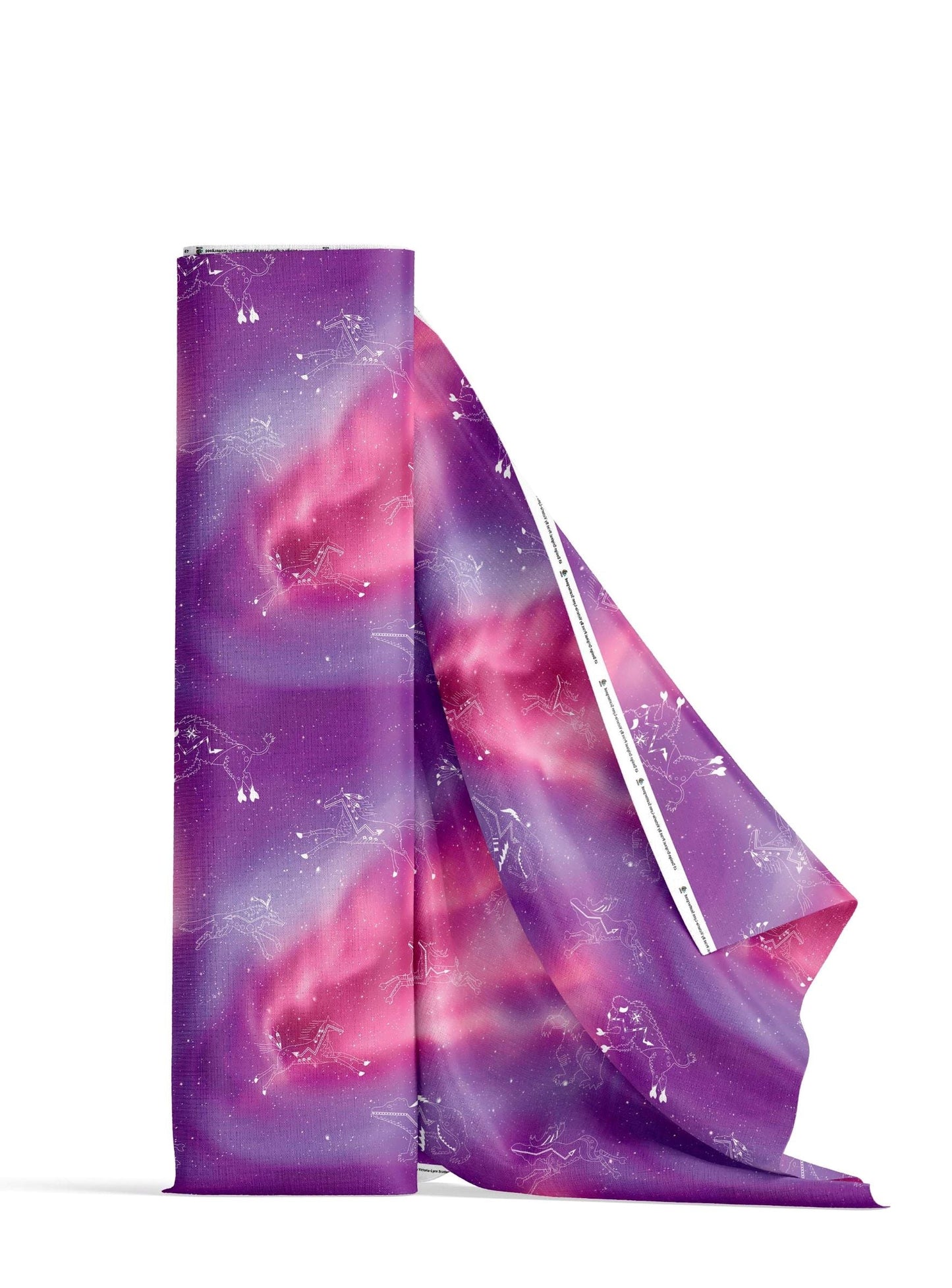 Animal Ancestors Aurora Gases Pink and Purple Fabric