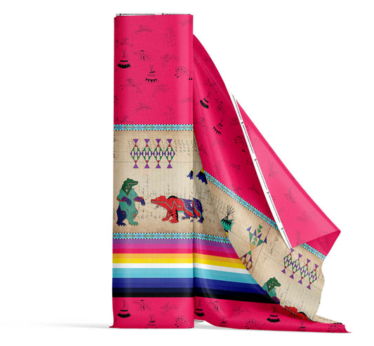 Ledger Bears Berry Fabric