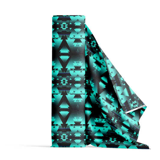 Dark Teal Winter Camp Fabric