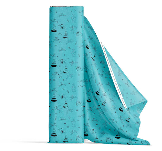 Ledger Dabbles Turquoise Fabric