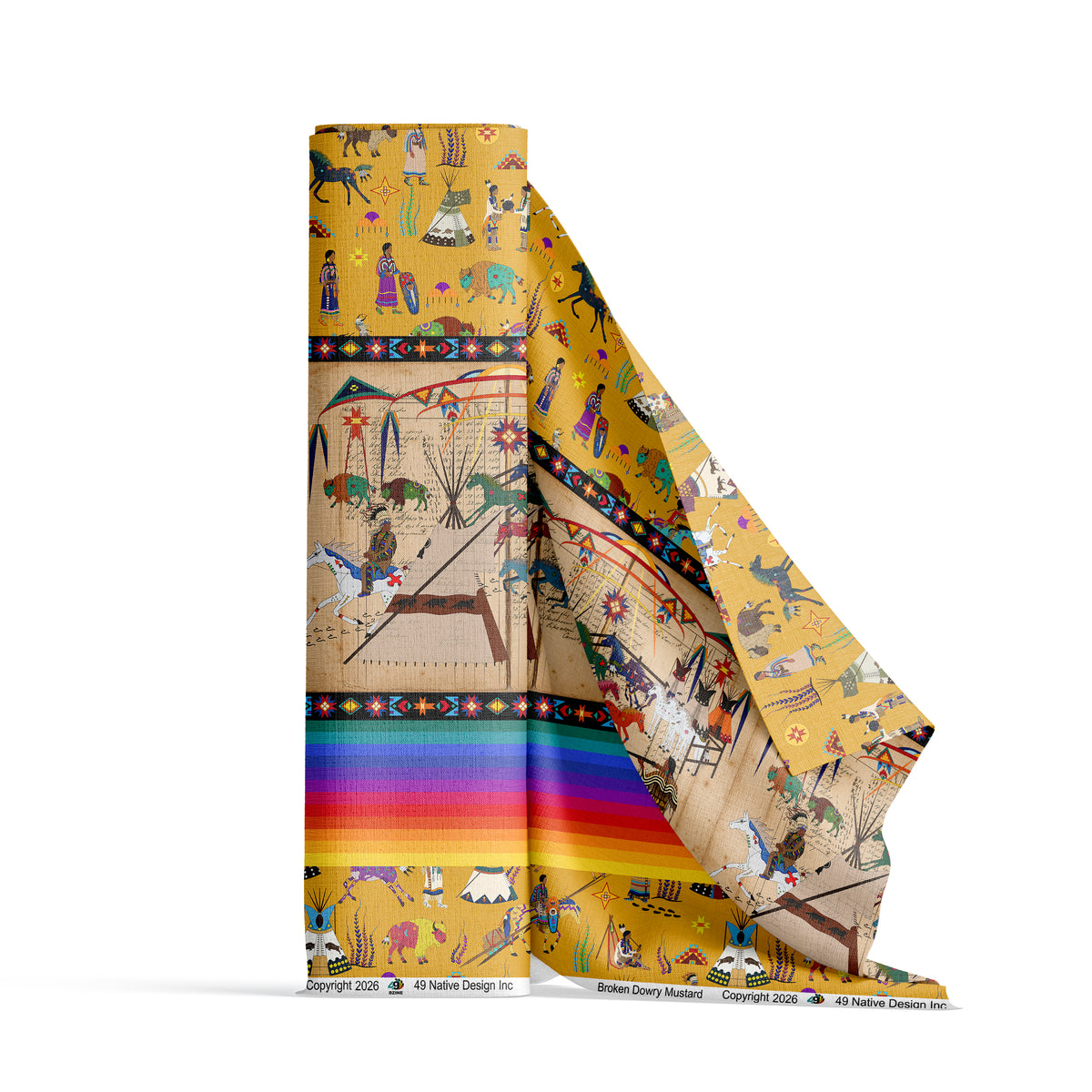 Broken Dowry Mustard Fabric