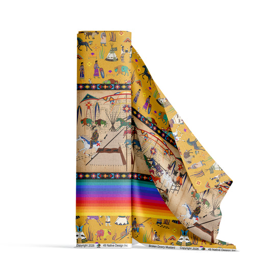 Broken Dowry Mustard Fabric