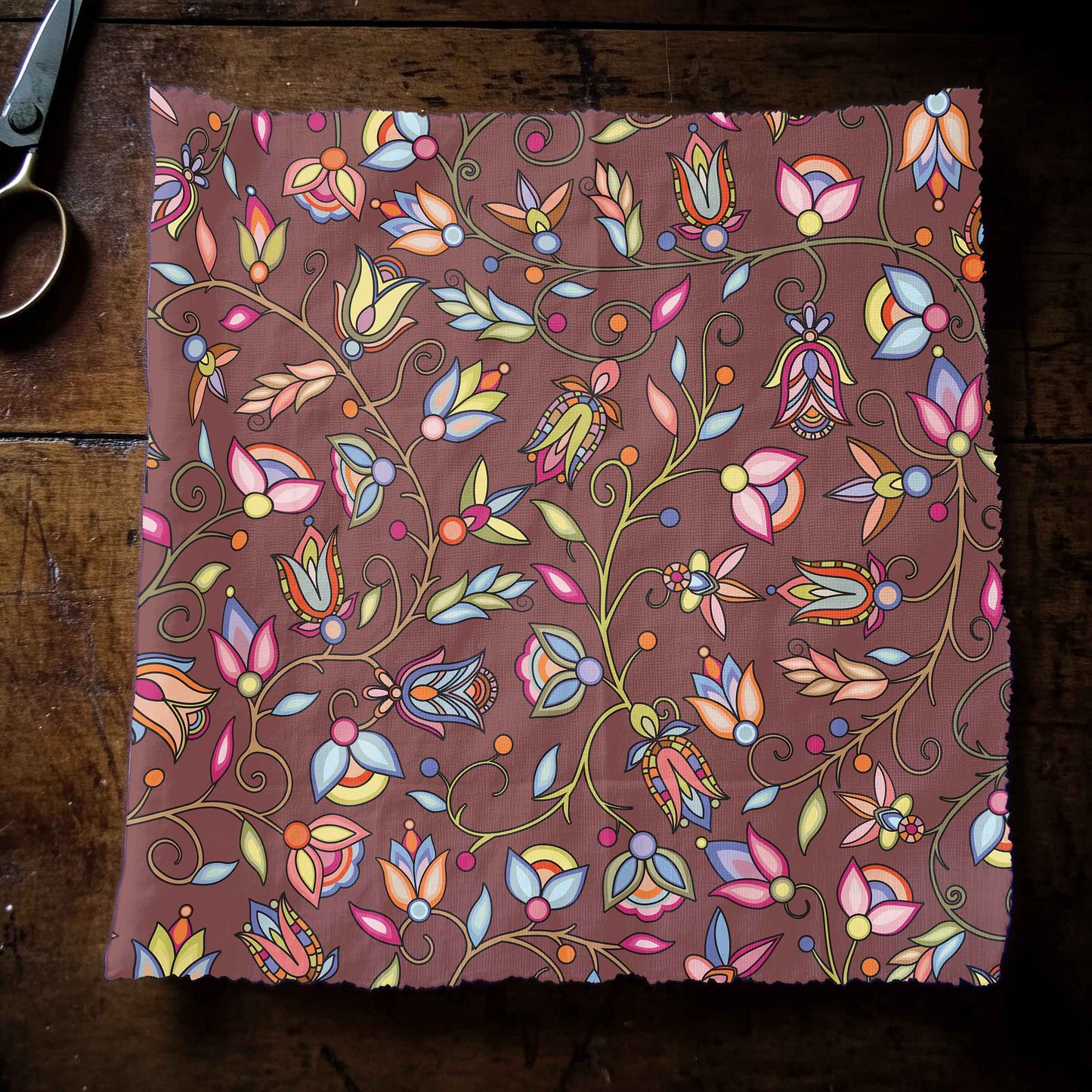 Buffalo Bloom Clay Fabric