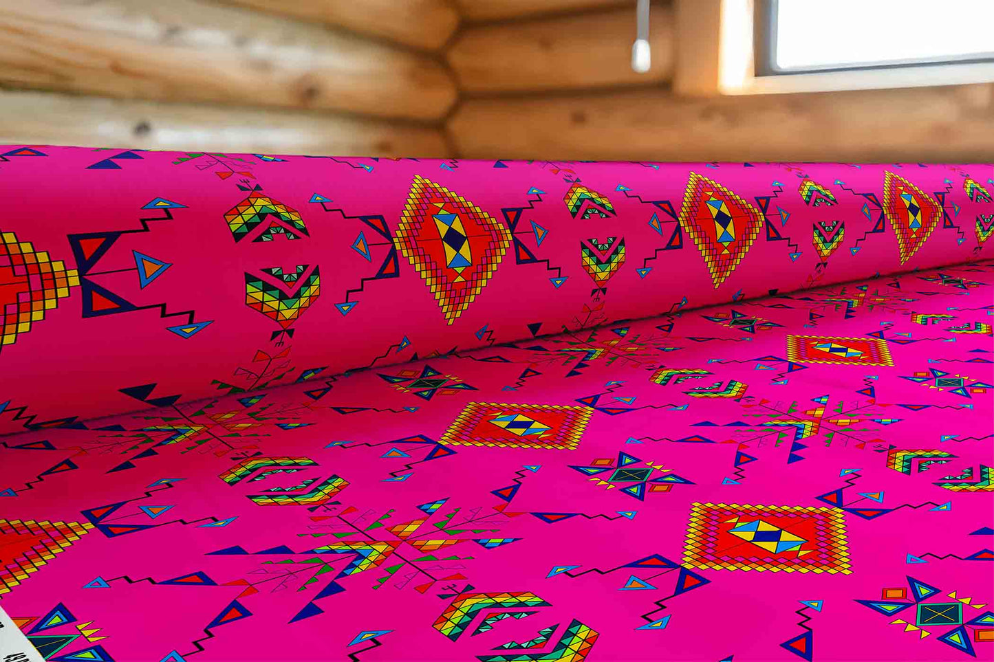 Buffalo Jump Pink Fabric