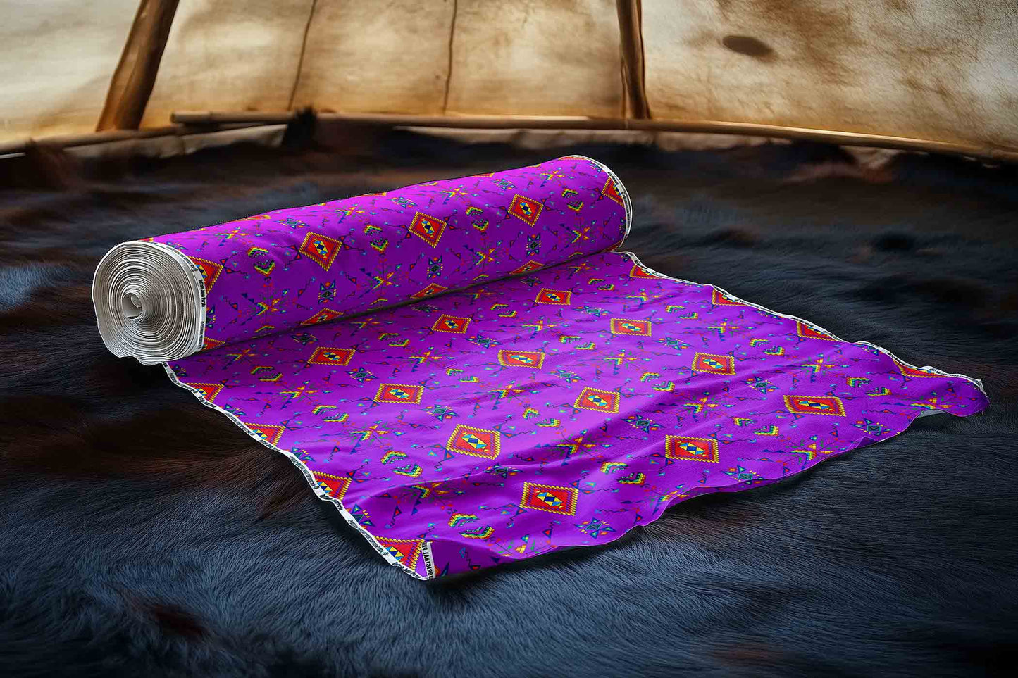 Buffalo Jump Purple Fabric