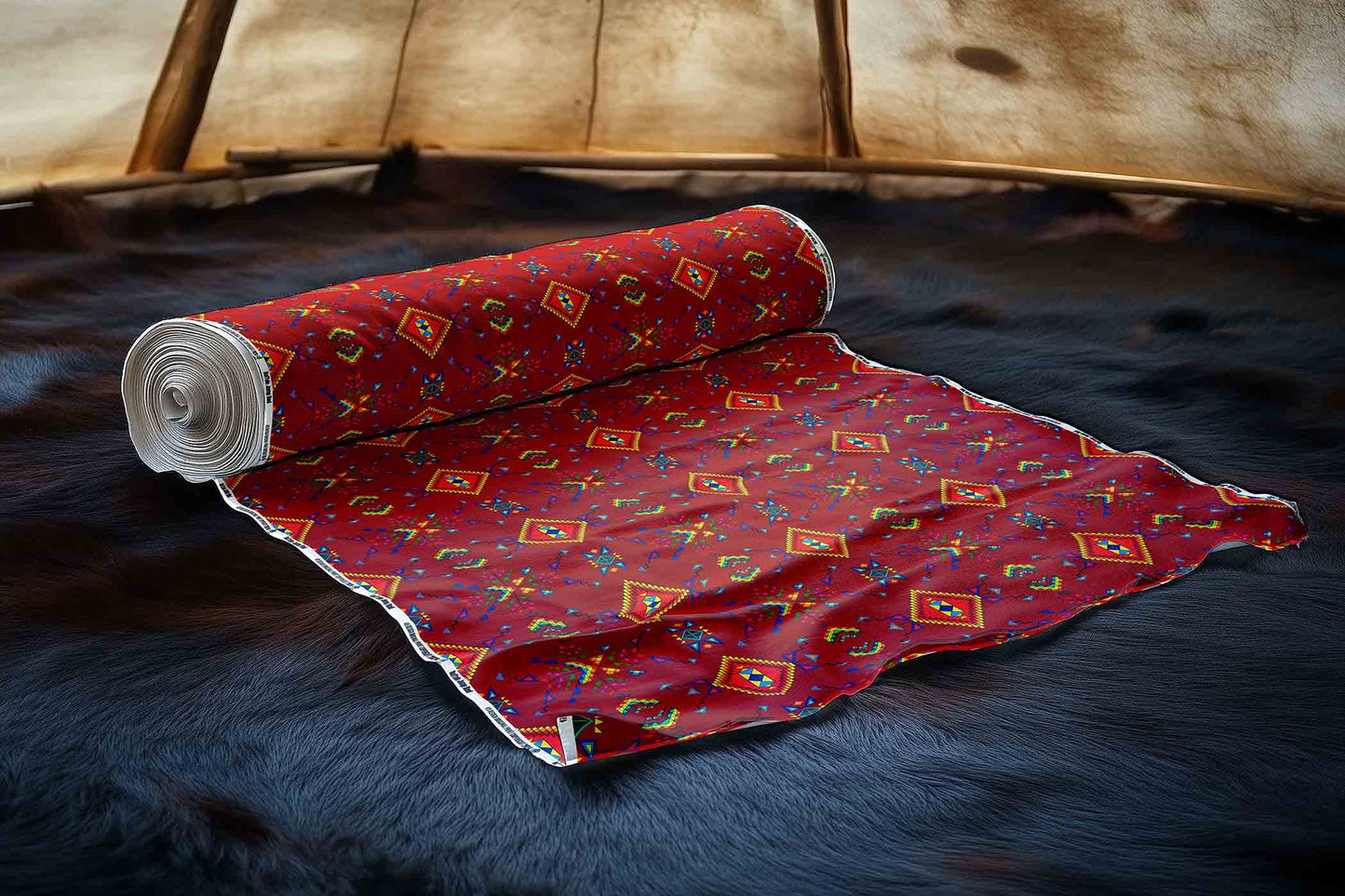 Buffalo Jump Red Fabric