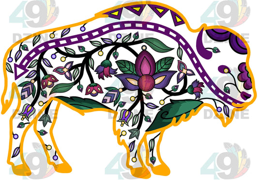 Floral Buffalo Motif