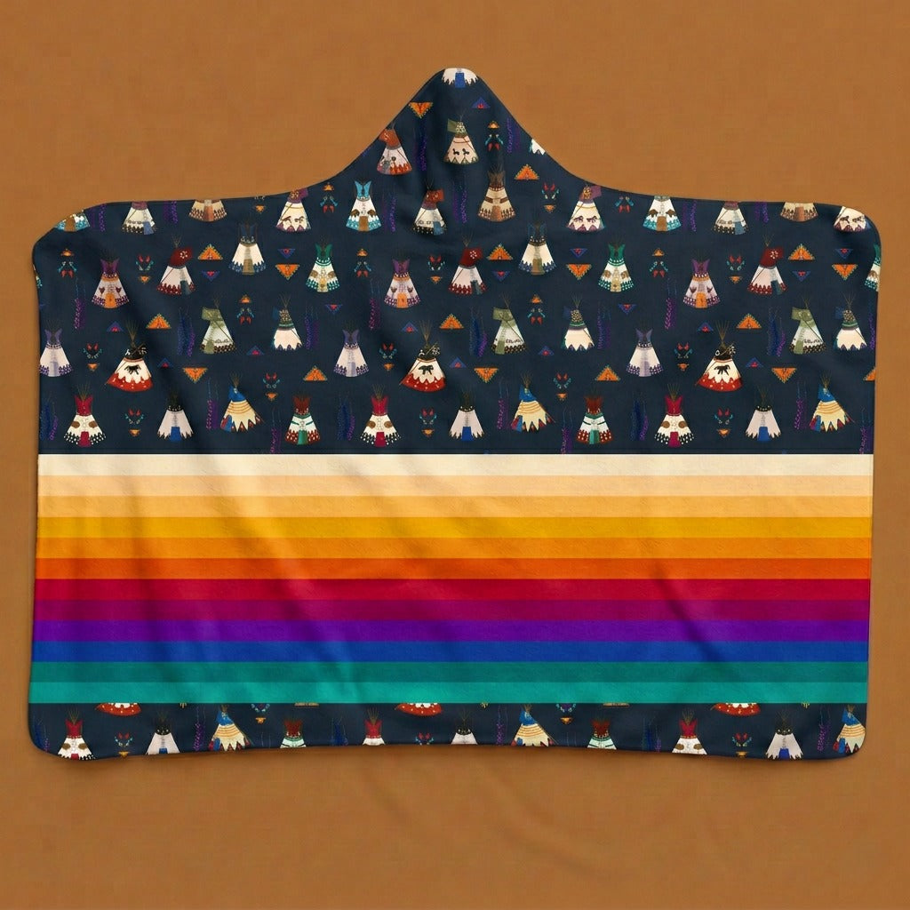 Camp Lodges Hooded Blanket