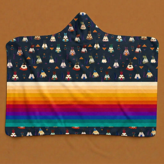 Camp Lodges Hooded Blanket